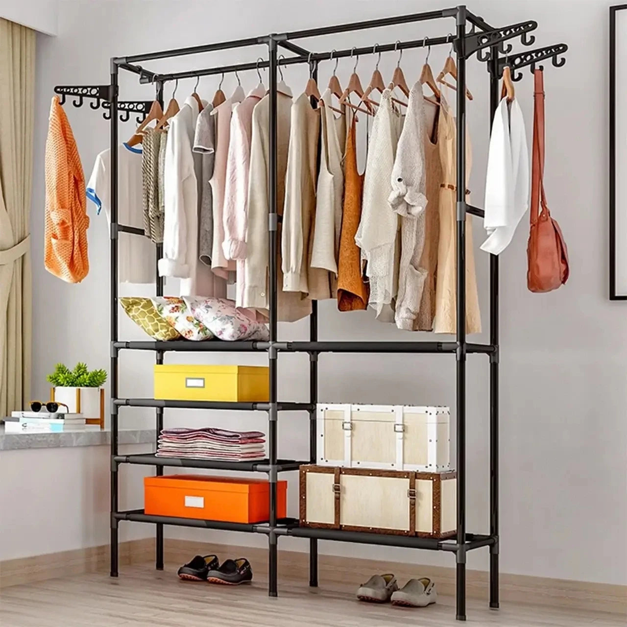 Вішалка для одягу Simple Coat Rack Double Row - Nekasell