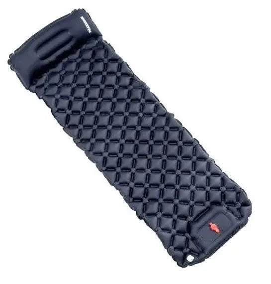 Надувний туристичний каремат (килимок) 190х60х5 см з подушкою та ножним насосом