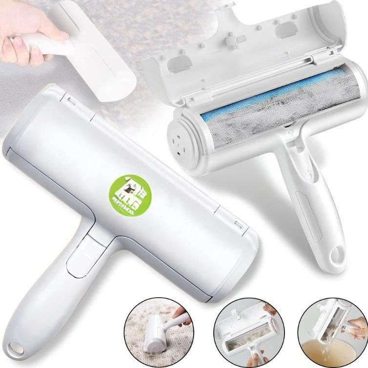 Щітка-Ролик від Шерсті Тварин Pet Hair Remover (Біла): Багаторазовий Валик з Контейнером для Чистки Меблів та Одягу - Nekasell