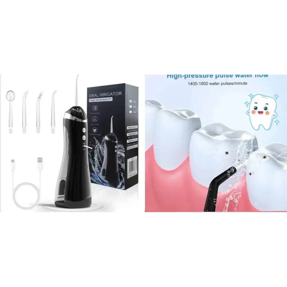 Іригатор Портативний Waterpik Cordless Advanced Water Flosser Black WP-562 – Ідеальне рішення для бездоганної гігієни порожнини рота! - Nekasell