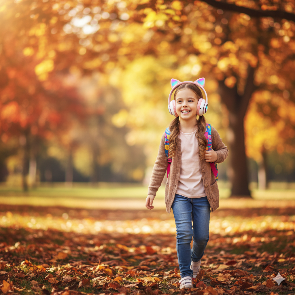 Дитячі бездротові навушники "Котячі вушка" | Bluetooth, з мікрофоном та LED-підсвіткою