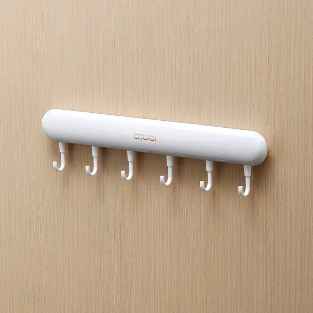 Універсальна настінна вішалка на липучці (планка з гачками) Towel Hook LY-839 | Біла | Без свердління - Nekasell