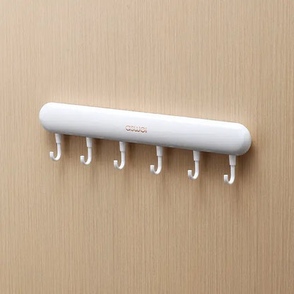 Універсальна настінна вішалка на липучці (планка з гачками) Towel Hook LY-839 | Біла | Без свердління - Nekasell